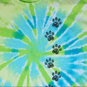 Filigree Paw Trail - Aqua-Lime Swirl Tiedye