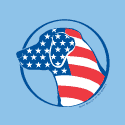 Lab Circle Head with Flag