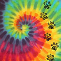 Filigree Paw Trail - Rainbow Swirl Tiedye